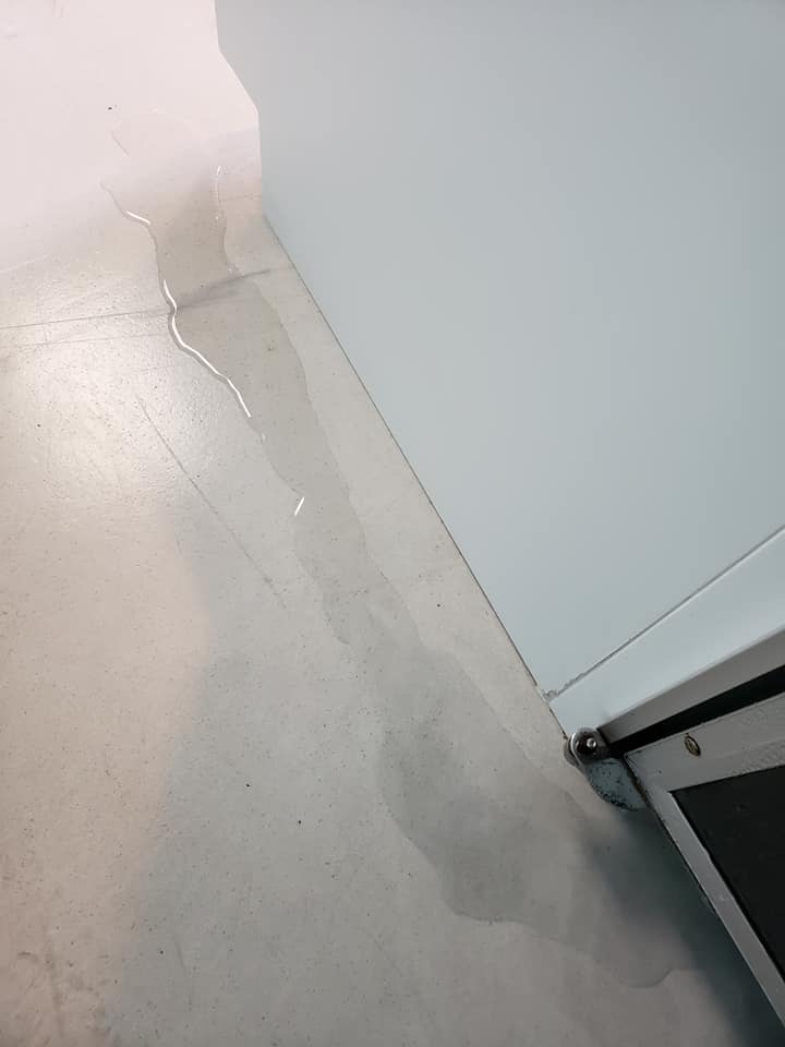 water on floor